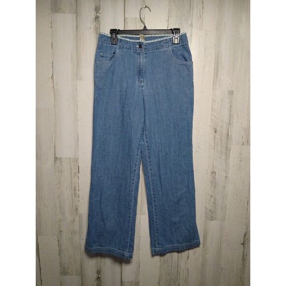 Out Of The Blue J Jill Denim Straight Leg Pants Size 10 - Picture 1 of 7